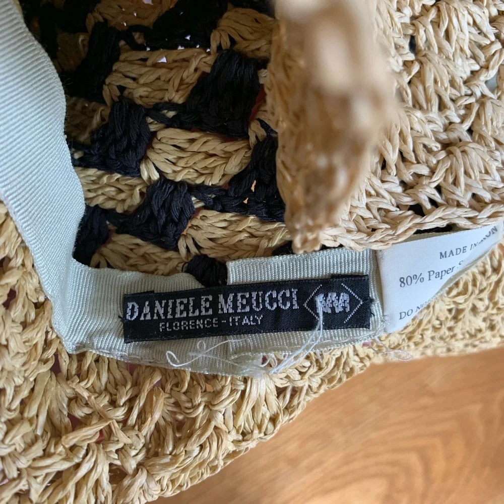 Daniele Meucci Women’s Italian Straw Summer Bucket Hat - Picture 7 of 7